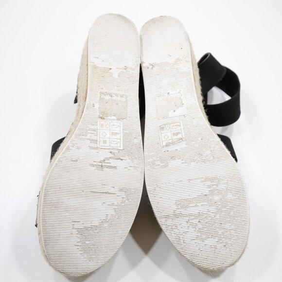 Dolce Vita Lury Black Elastic Strap 2" Platform Espadrille Sandals - 10 - Picture 7 of 7